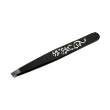 Tweezers with silver flower design