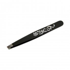 Tweezers with silver flower design